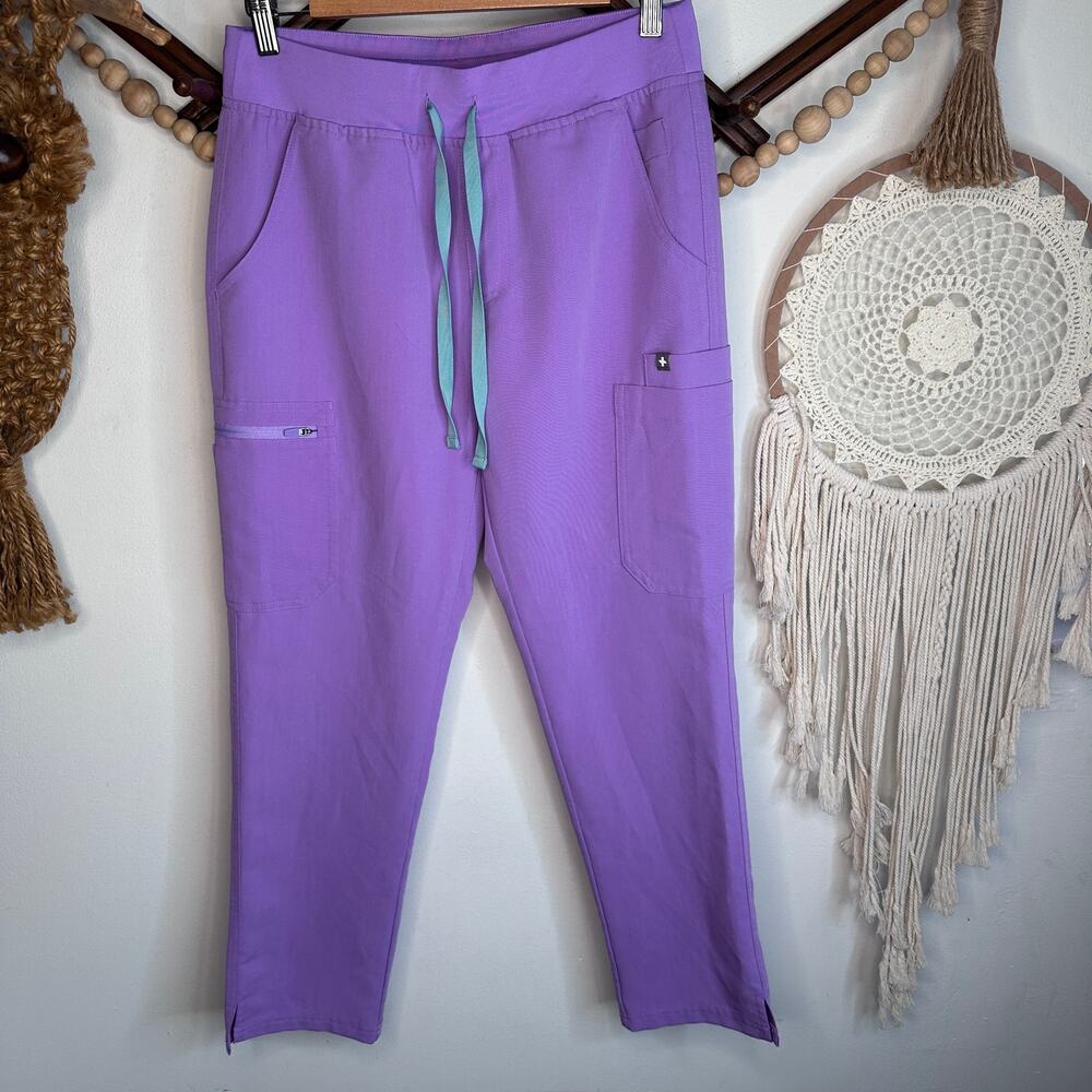 FIGS Yola Hi Waisted Lilac Dawn Scrub Pants